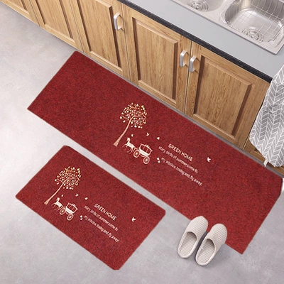 Avtomobil döşəmə paspasları: Can Be Shipped in One Piece - embroidered-carriage-wine-red-bottom-406040120
