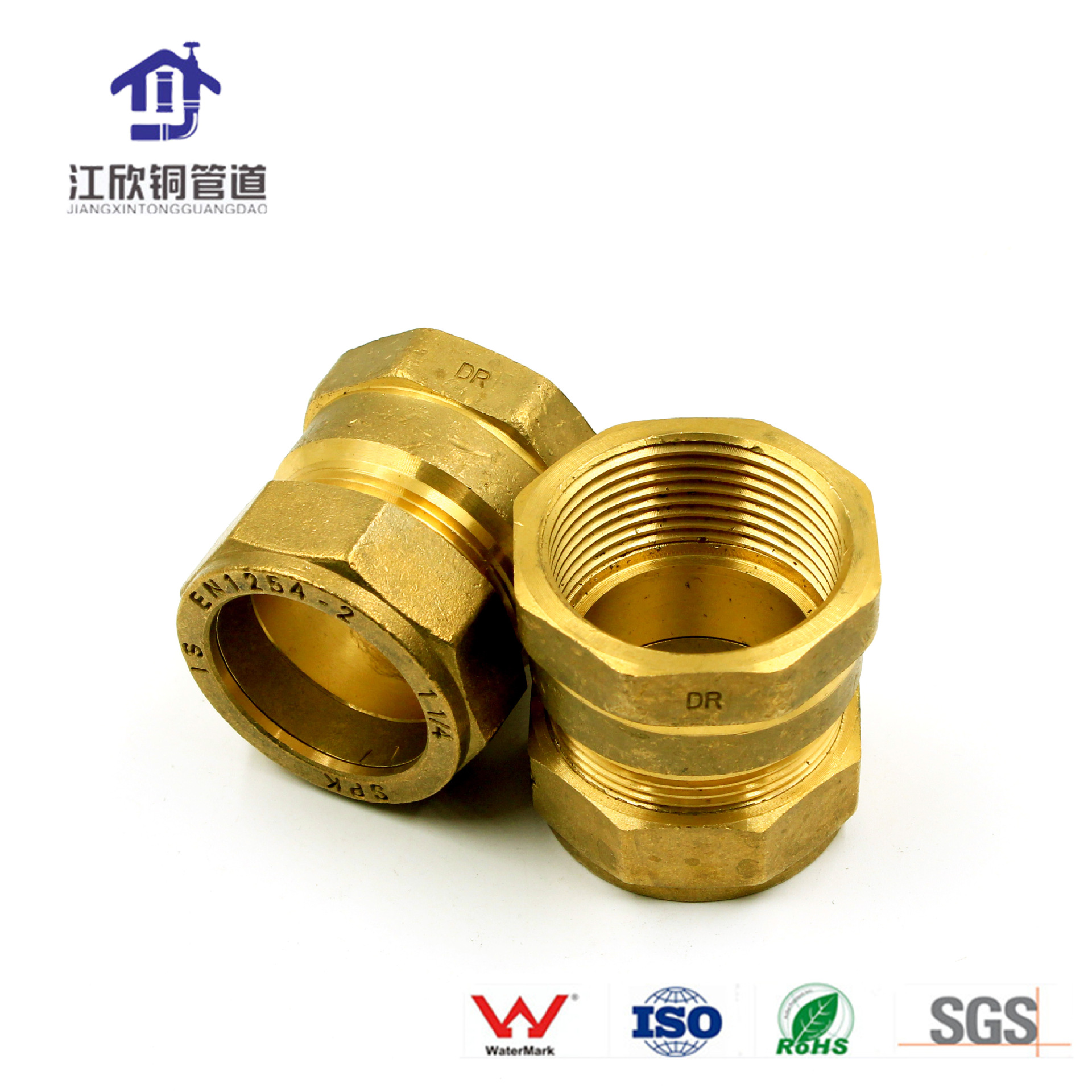 Enchufe de la manga de la tarjeta cable exterior accesorios de tubería de latón Junta suelta codo tee PLUG