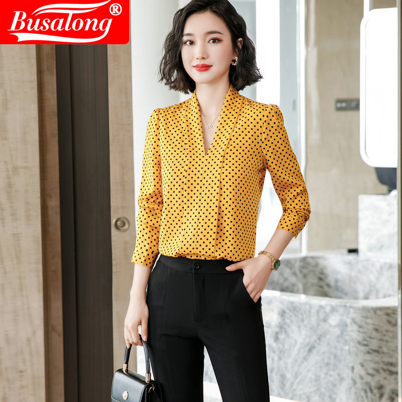 Spring, Autumn and Winter Hot Selling Long-sleeved White Shirt Women's Professional Slim-fit Work Clothes Large Size Formal 0508