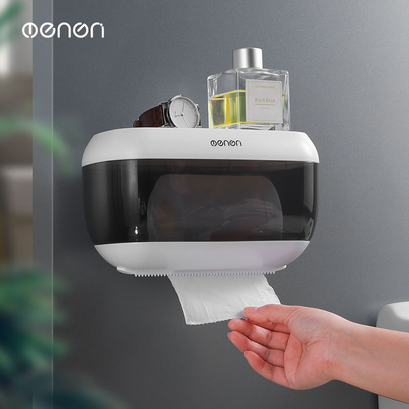 Caja de papel higiénico caja de pañuelos de papel sin perforar rollo de papel tubo caja de papel higiénico estante de almacenamiento de papel higiénico impermeable