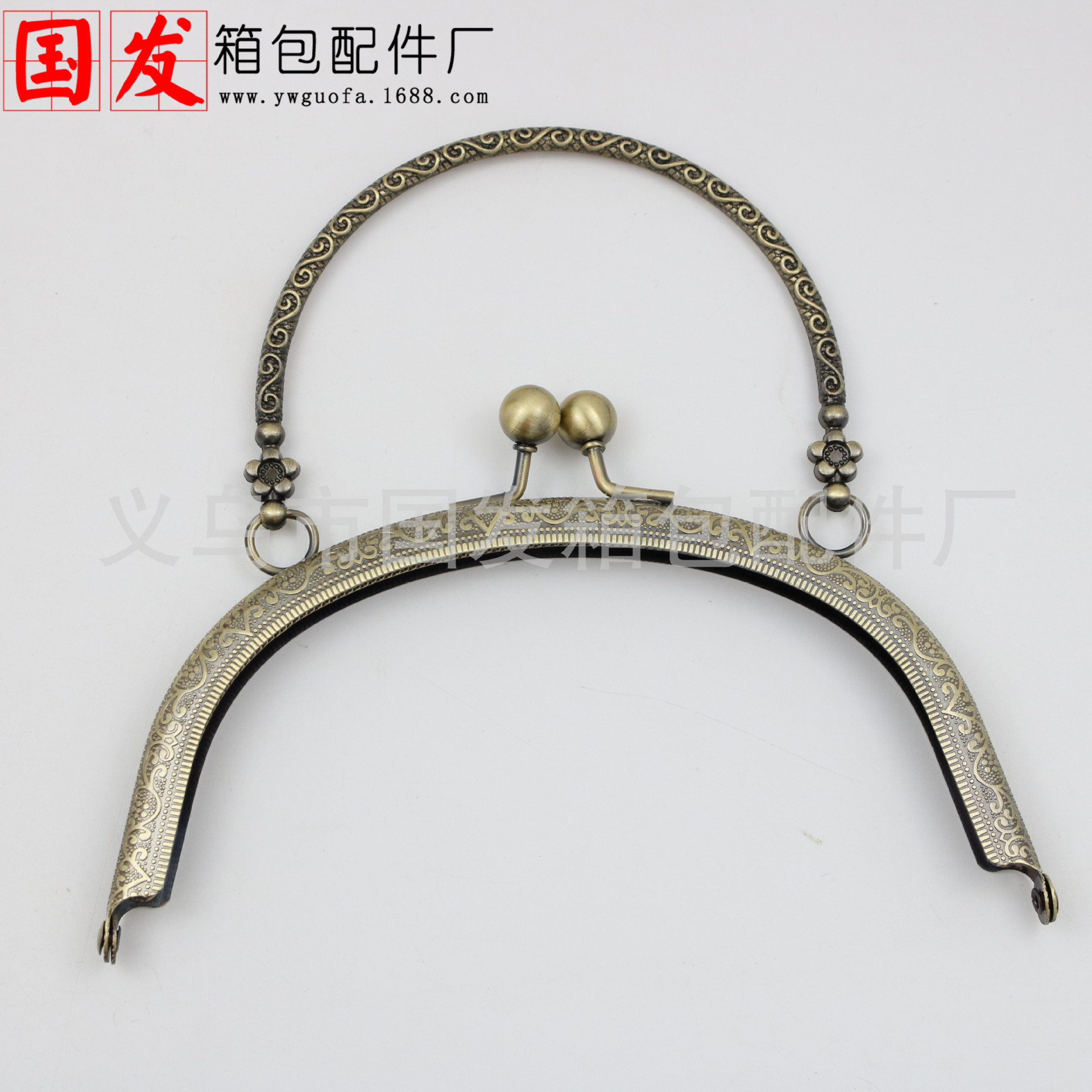 16.5CM agujero de tornillo en relieve sin agujero de arco S estriado mano oro para levantar el orificio de tornillo accesorios de bolsa de oro