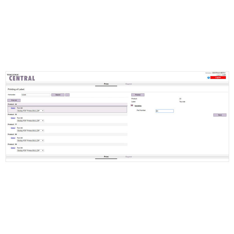 TEKLYNX CENTRAL���л��Զ����������ǩCFR/GHS��ӡ�������