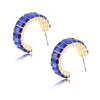 Genuine multicoloured accessory, glossy earrings, European style, simple and elegant design