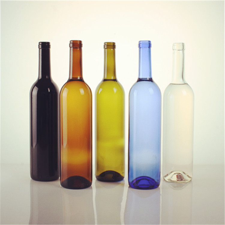 现货优惠750ml高樽玻璃酒瓶自酿葡萄酒瓶红酒瓶子工厂批发木塞胶