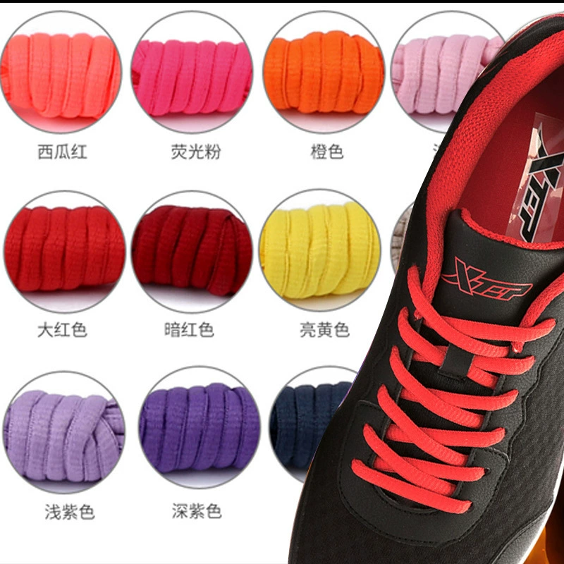 Плоские полукруглые шнурки для кроссовок, спортивные шнурки для кед, плоские шнурки серого, синего, зеленого, красного, желтого, белого, черного цветов.
