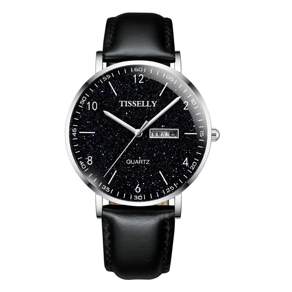 TIS079 Starry Sky Silver Shell Black Black Ribbon