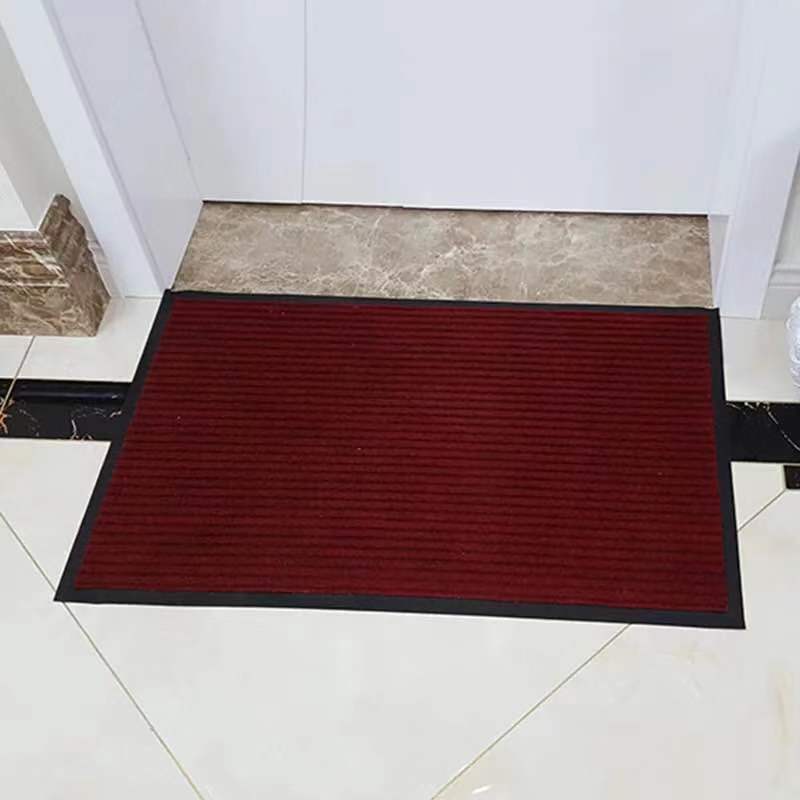 Pvc dobbeltstribet indgangsmåtte absorberende skridsikker_voghion.com