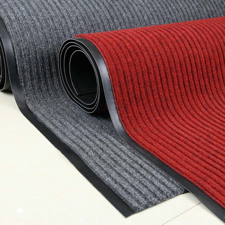 Pvc dobbeltstribet indgangsmåtte absorberende skridsikker_voghion.com