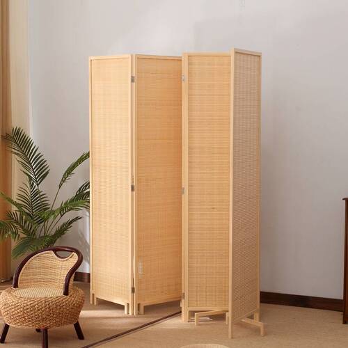 Factory Direct Hotel Living Room Office Fashion Pine Bamboo Slats 1.8*50 Partition Screen