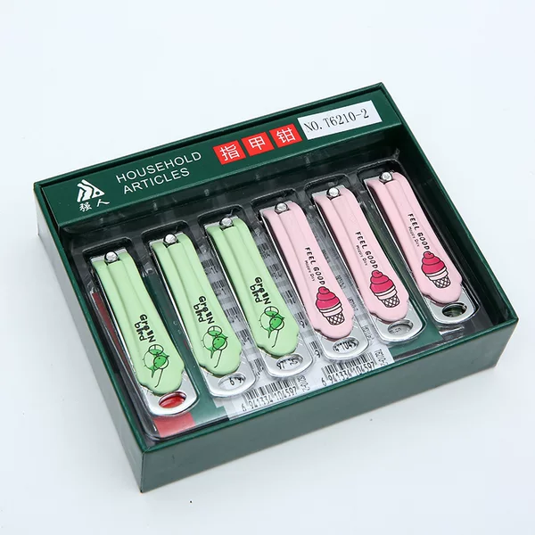 Wholesale T6210-2 Strongman Nail Clippers Cute Cartoon Nail Clippers Gift Box Student Nail Clippers Durable