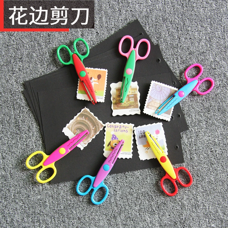 Ножницы для рукоделия Guangdong Blade Lace Scissors YK, детские ножницы для творчества, аксессуары для создания фотоальбомов, мультяшные ножницы для детского сада, 5inch ножницы