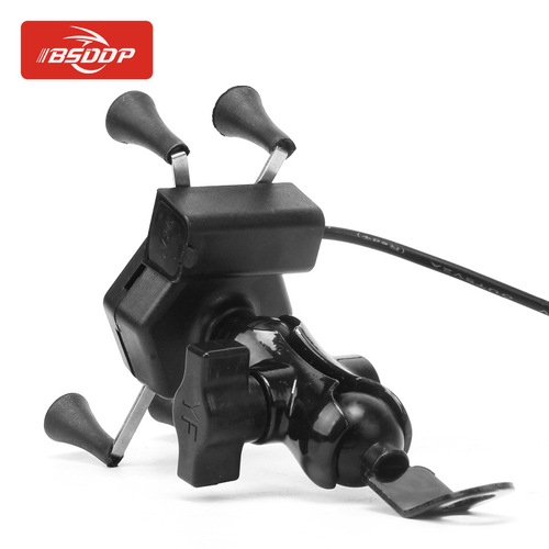 Motorcycle mobile phone holder rechargeable Electric vehicle waterproof charger Off-road vehicle USB navigator holder