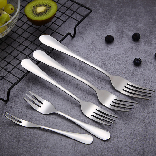 Stainless steel Western cuisine steak fork, pastry fork, fruit fork, dessert fork, hotel supplies, gift fork, supports logo