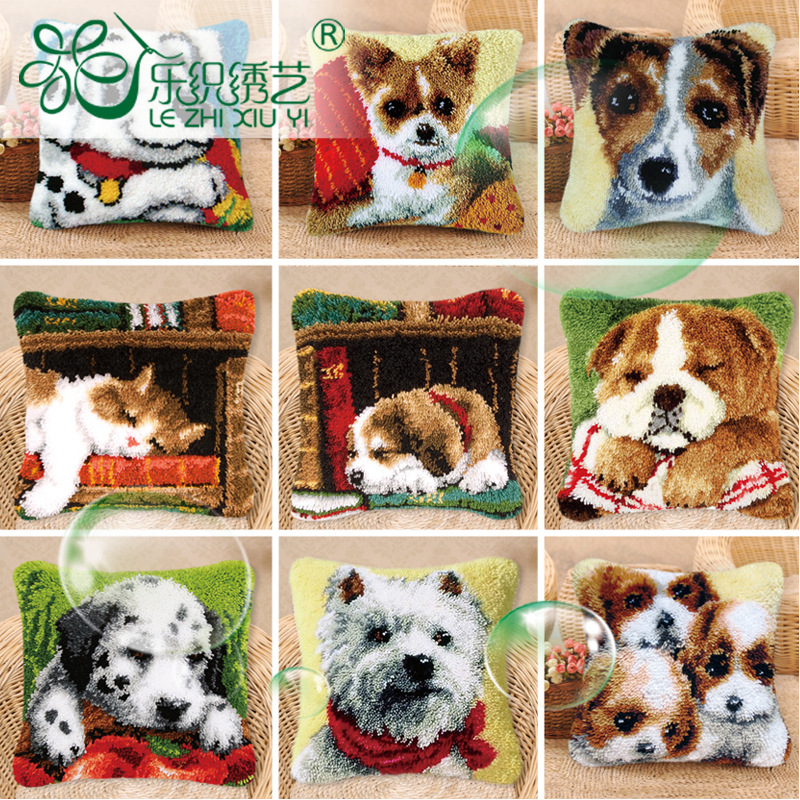 DIY Wool Carpet Embroidery Segment Embroidery Cartoon Pillow Plush Pillow Sofa Cushion Wholesale Material Kit