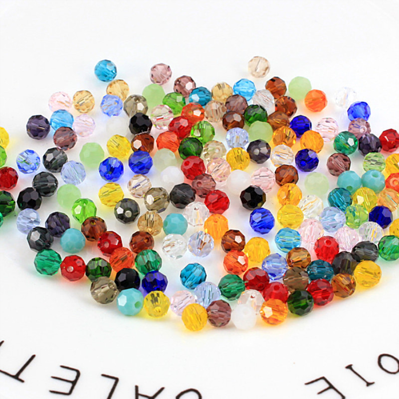 Wholesale 32 Faceted Round Earth Beads Artificial Glass Crystal Football Beads Loose Beads DIY Jewelry Accessories Materials