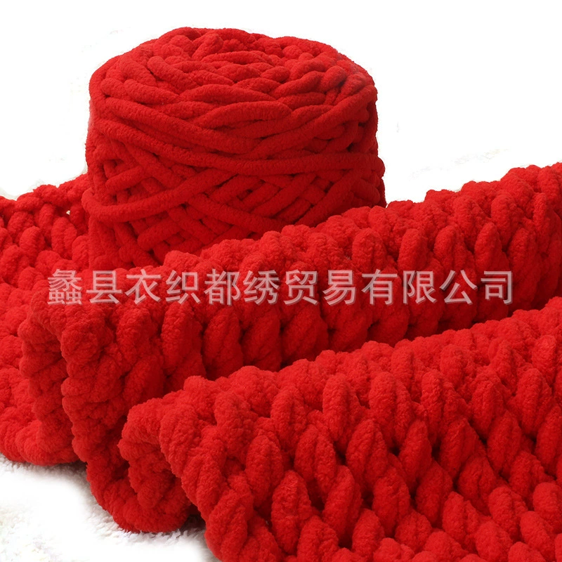 Yarn ball 100% polyester, bulky soft DIY scarf yarn, baby colors, 11×11×12 cm
