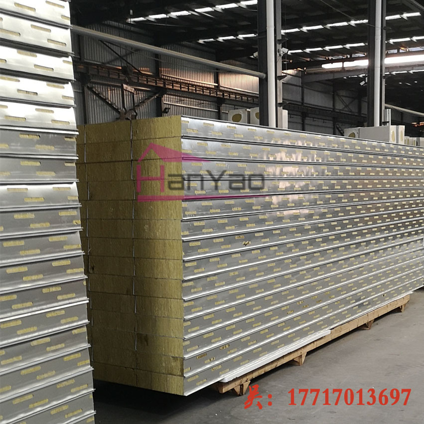 厂家直销机制不锈钢夹芯板 岩棉保温板 岩棉烘道板 高温烘道板