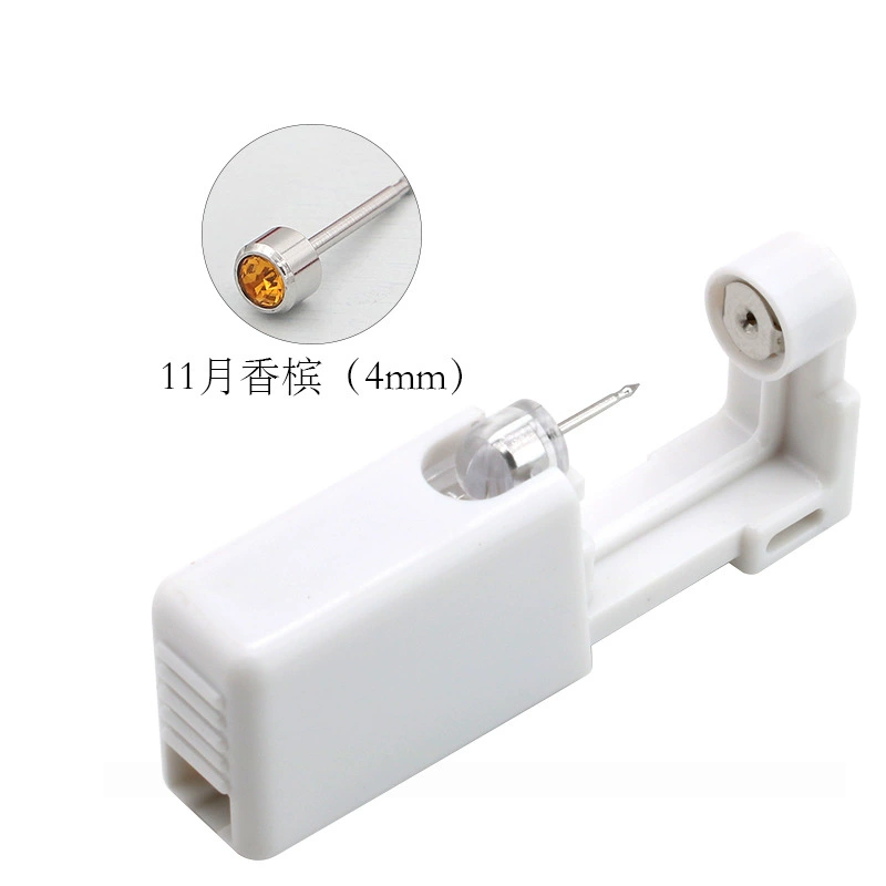 Disposable Ear Piercing Device 2nd Generation, Single-Use Ear Gun with Assorted Studs, Compact 4×3.8×1.4 cm