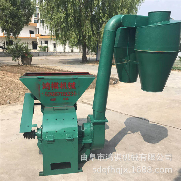 三明麦草豆杆粉碎机饲料好用秸秆打糠粉碎机560型锤片秸秆粉碎机