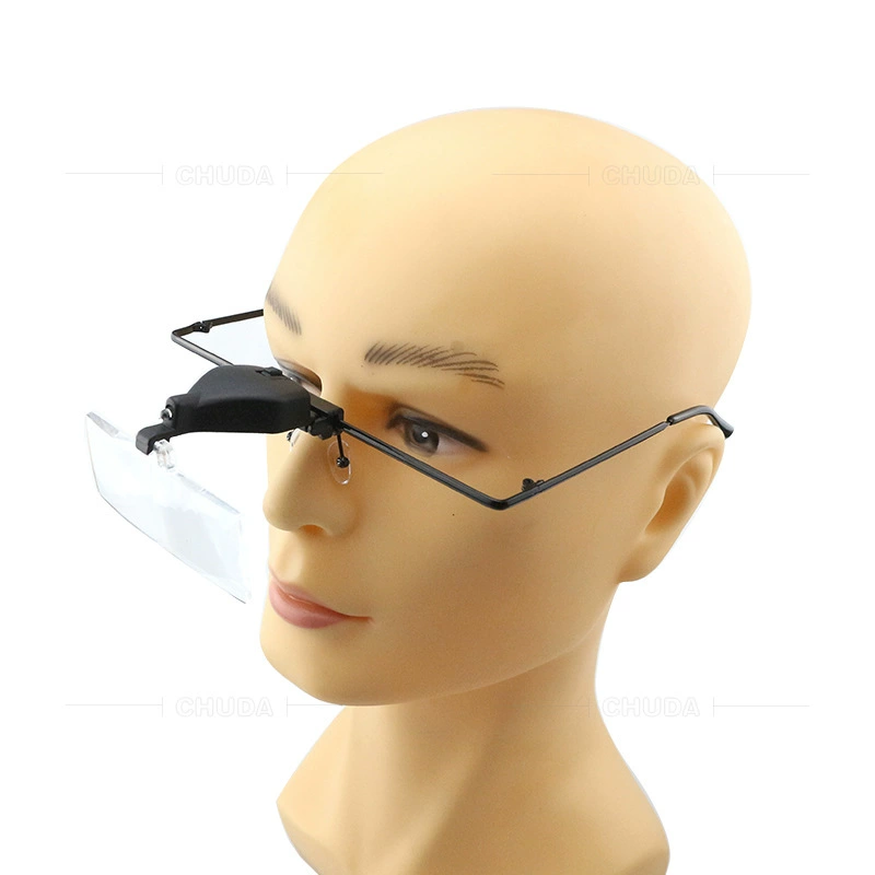 Chuda волосы брови тату-лупа обслуживание ремешок для часов источник света на голове-установленная на глаз светодиодная Лупа