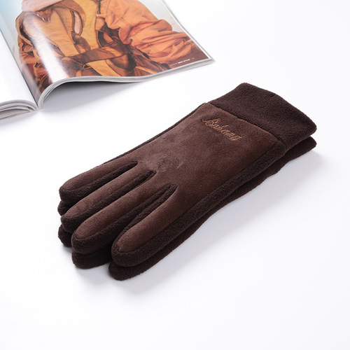 Bohang Fleece Mittens Winter Outdoor Leisure Cycling Driving Warm Fleece Lined Gloves Fashion Commute With LOGO Option