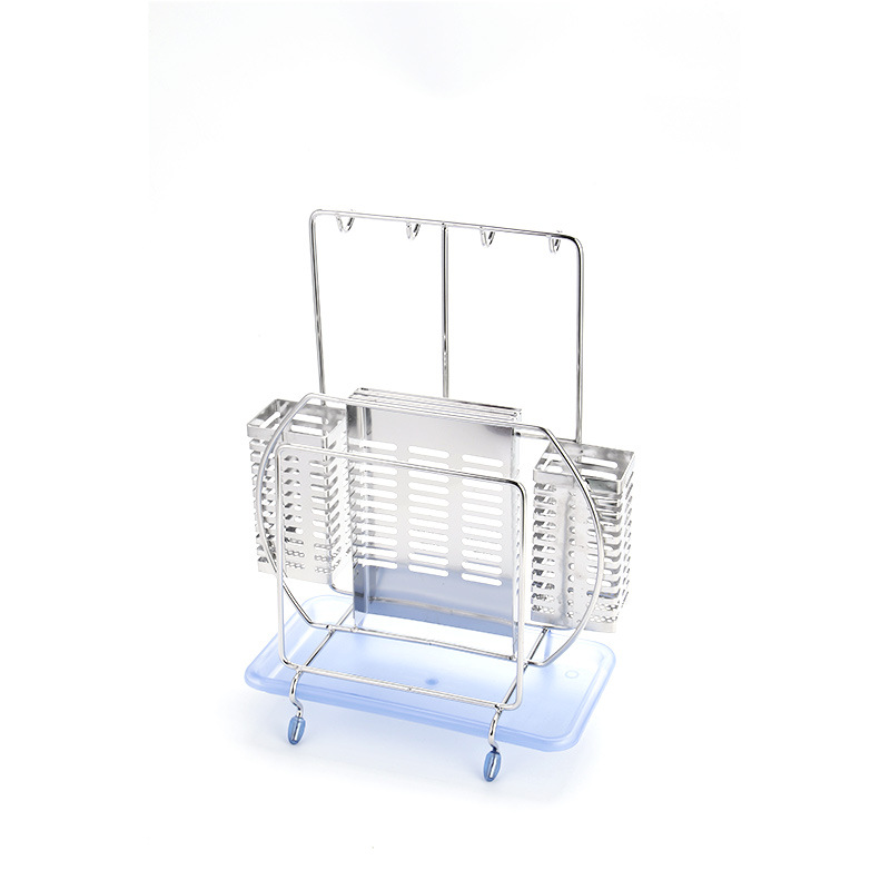 Stainless steel kitchen knife holder holder knife holder chopping board holder chopsticks knife drain storage rack manufacturers wholesale