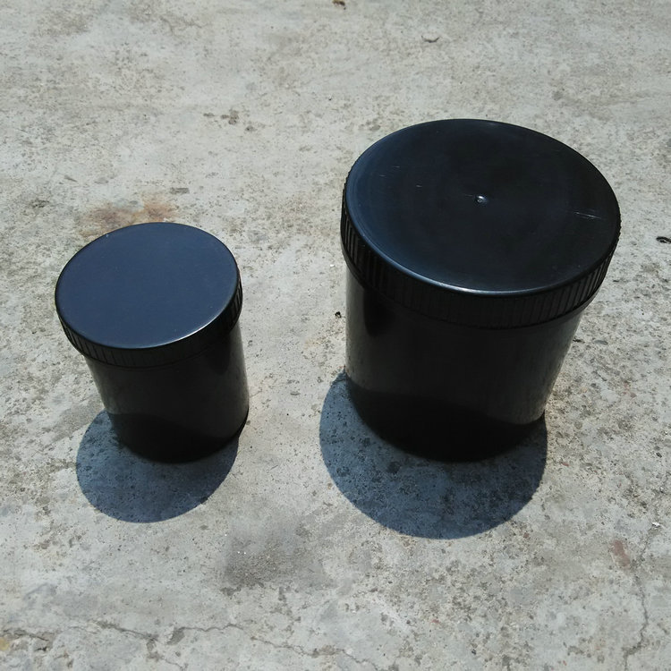 厂家直销250克500ML豪升1L升公斤广口塑料罐直身瓶黑色油墨包装桶