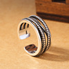 Chain, retro fashionable ring suitable for men and women hip-hop style, simple and elegant design, wholesale