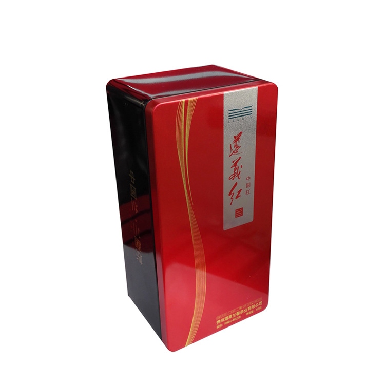 长方马口铁红茶铁罐 方形扣底内塞茶叶铁盒 免费拿样