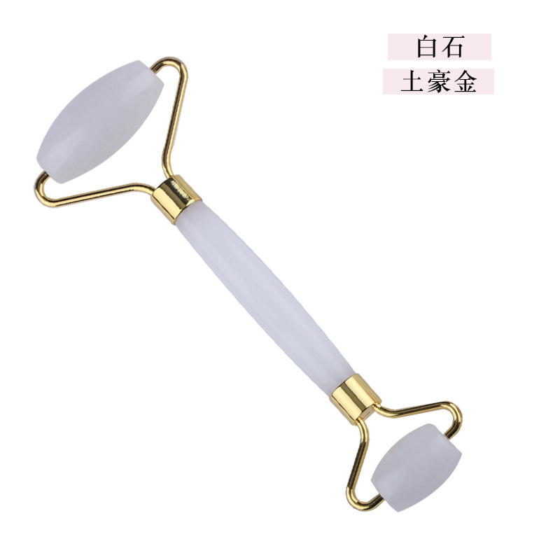 Rosa cristal Jade rodillo masajeador Opal belleza contenedor joya Amazon transfronteriza Jade rodillo fábrica al por mayor