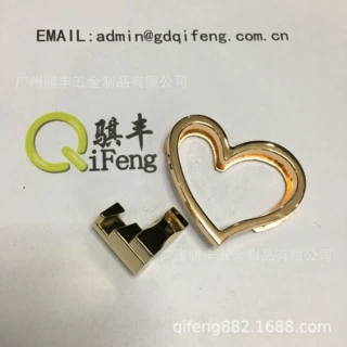 2022新款心形转扣，  女包盖头锁扣 DIY 浅金 F2162