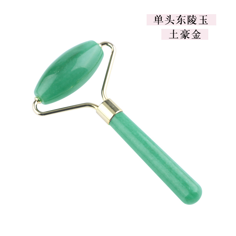Rosa cristal Jade rodillo masajeador Opal belleza contenedor joya Amazon transfronteriza Jade rodillo fábrica al por mayor