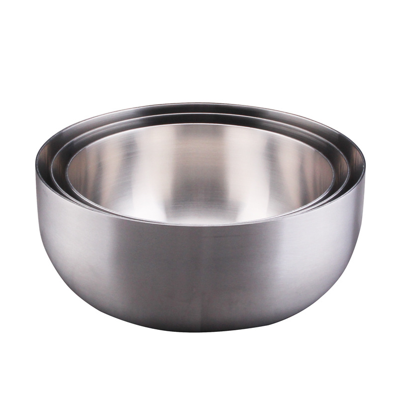 304 tazón de fideos de acero inoxidable cuenca de sopa y cuenca de fideos cuenca de mezcla de lavado de verduras tazón de sopa caliente olla caliente tazón de ensalada de frutas