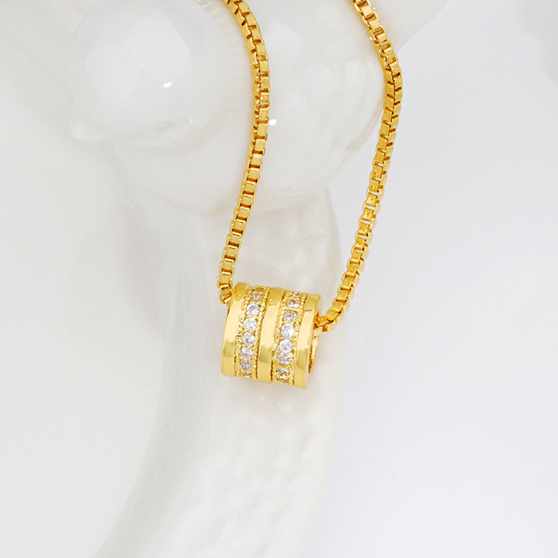 Collar de cintura pequeña de circón con incrustaciones de oro de arena vietnamita Colgante de latón Simulación de pasadizo Pasadizo durante mucho tiempo sin desvanecerse Joyas transfronterizas