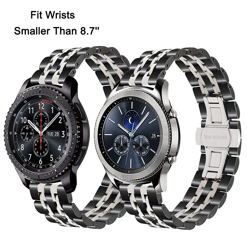 Для Samsung Gear Sport S2/S3 просо часы S2 часы из нержавеющей стали семь бусин Бабочка Пряжка ремешок