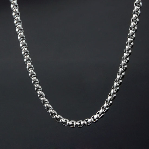 Stainless steel square pearl chain, titanium steel pendant necklace for men, single chain matching chain, wholesale