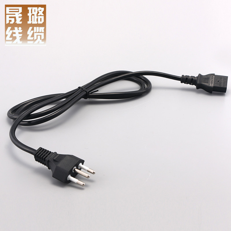 厂家供应 巴西三插电源线 巴西品字尾电源线巴西电源线