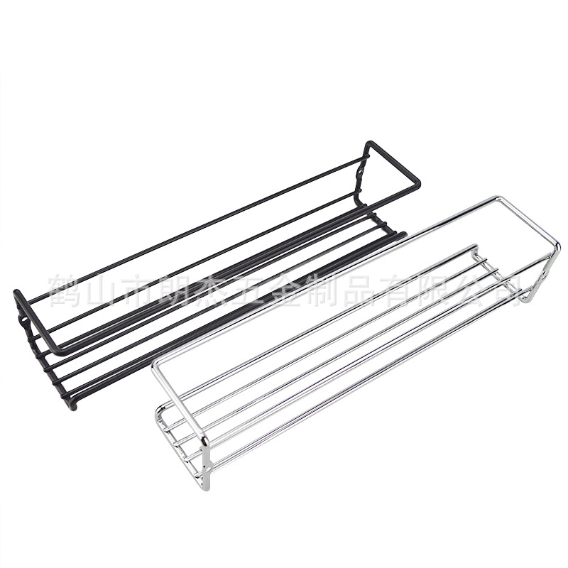 Rack de almacenamiento de metal transfronterizo cocina estante de especias montado en la pared gabinete de cocina sin perforaciones estante de almacenamiento de la puerta estante de la especia