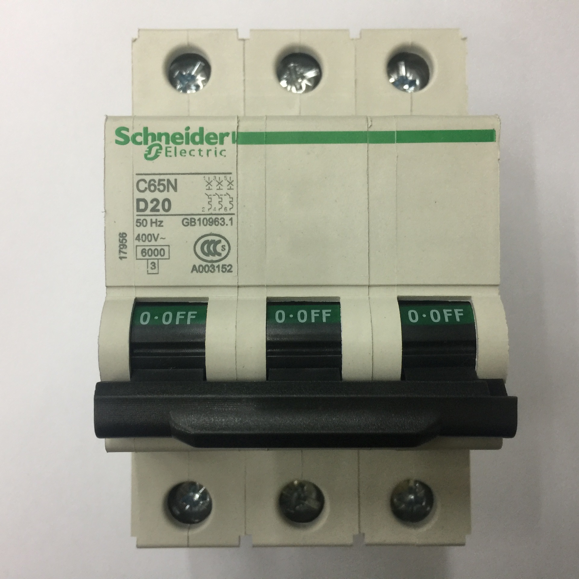 原装正品C65N 3P D20 Schneider动力型空气开关小型断路器