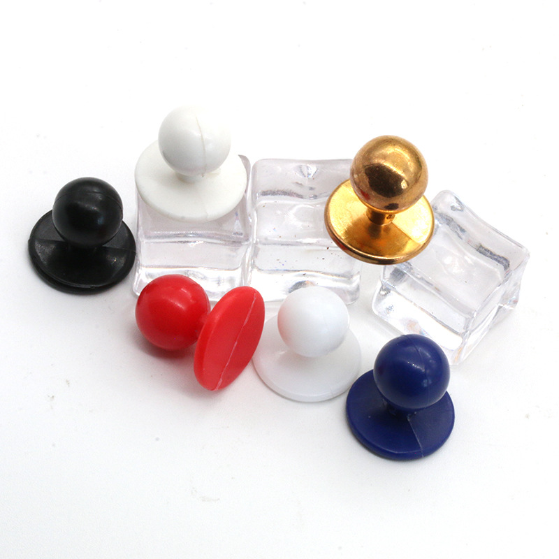 Chef ropa botón restaurante Hotel plástico chef botón blanco y negro mono de ajedrez botón redondo hebilla esférica