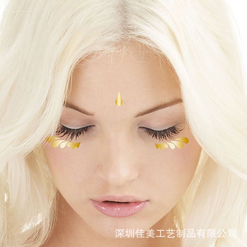 Amazon Venta caliente ecológico impermeable bronceado maquillaje cara pegatinas tatuaje pegatinas cicatriz cubierta maquillaje fiesta tatuaje