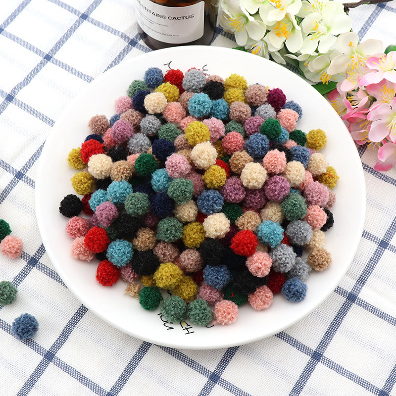 Jialin 1.5cm Teddy Fur Ball Dog Fur Ball Clothing Scarf Earrings Jewelry diy Cashmere Fur Ball Accessories