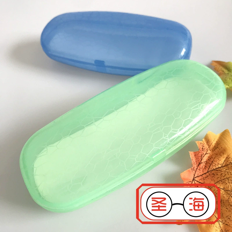 Fashionable transparent handheld glasses, storage box, city style, crocodile