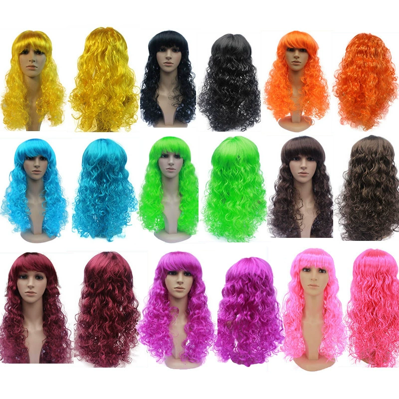 Прямая поставка с фабрики, европейский и американский реквизит для ролевых игр, мужской женский длинный парик с защитой от стринги, большие волны, длинный кудрявый парик