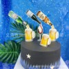 Baking cake decoration summer bubbling beer 插 plug -in beer men's birthday party dress