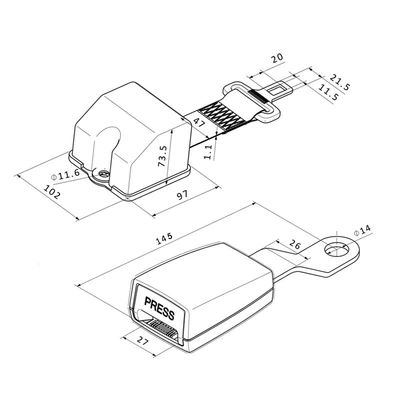 Car seat belt belt forklift engineering bus