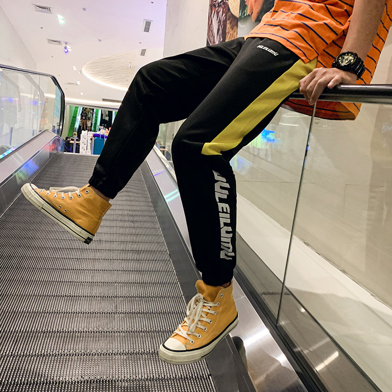 2023春夏新款港风男式潮流宽松小脚哈伦裤束脚休闲裤男运动裤潮牌