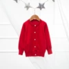 18088 shell buckle cardigan red