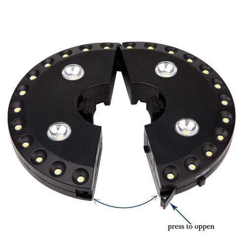 Outdoor multifunctional 24+4 LED umbrella light balcony emergency tent light parasol detachable camping light Roman light