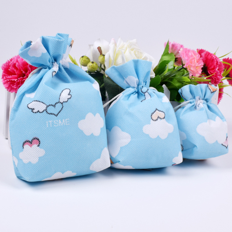 厂家无纺布购物袋抽绳袋无纺布袋子防尘收纳束口袋环保袋